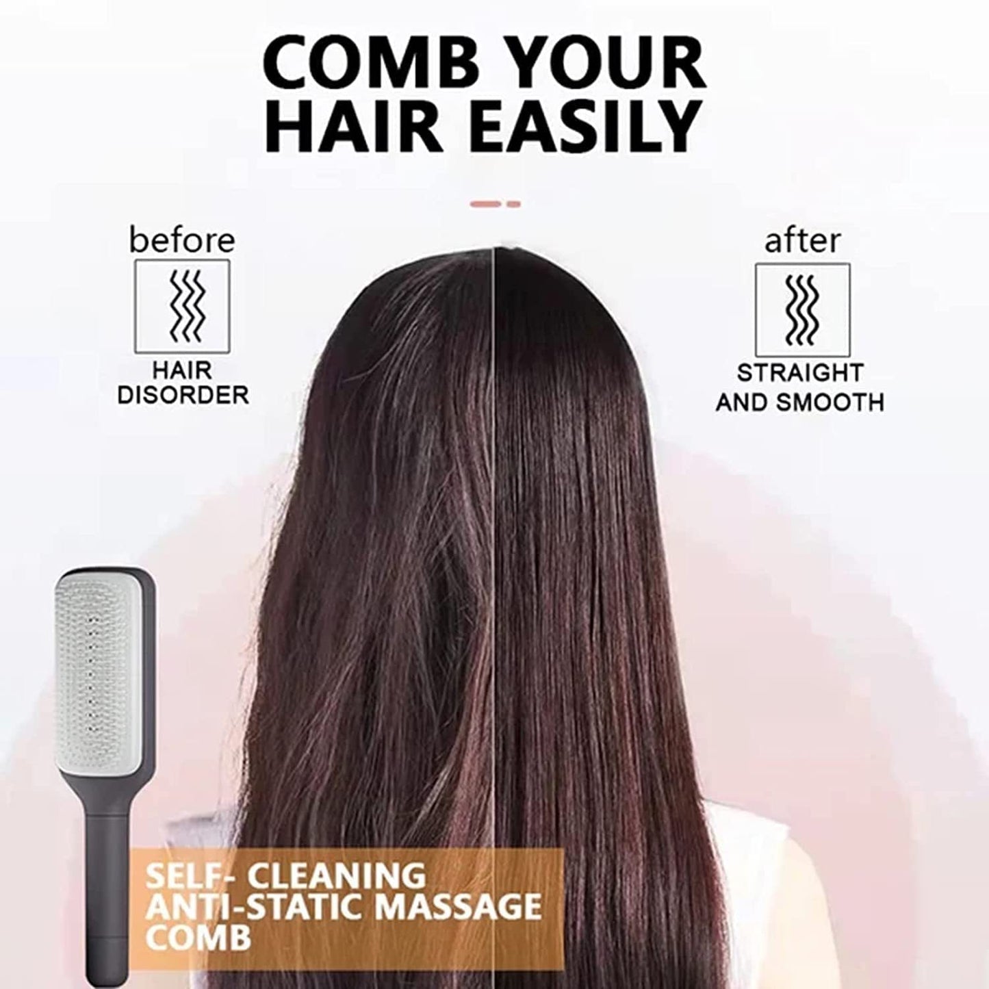 Self-Cleaning Hair Brush – Tangle-Free & Effortless