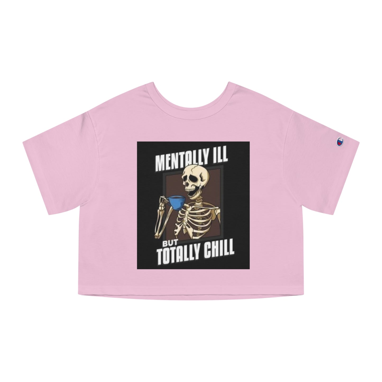 Skeleton Design Cropped T-Shirt