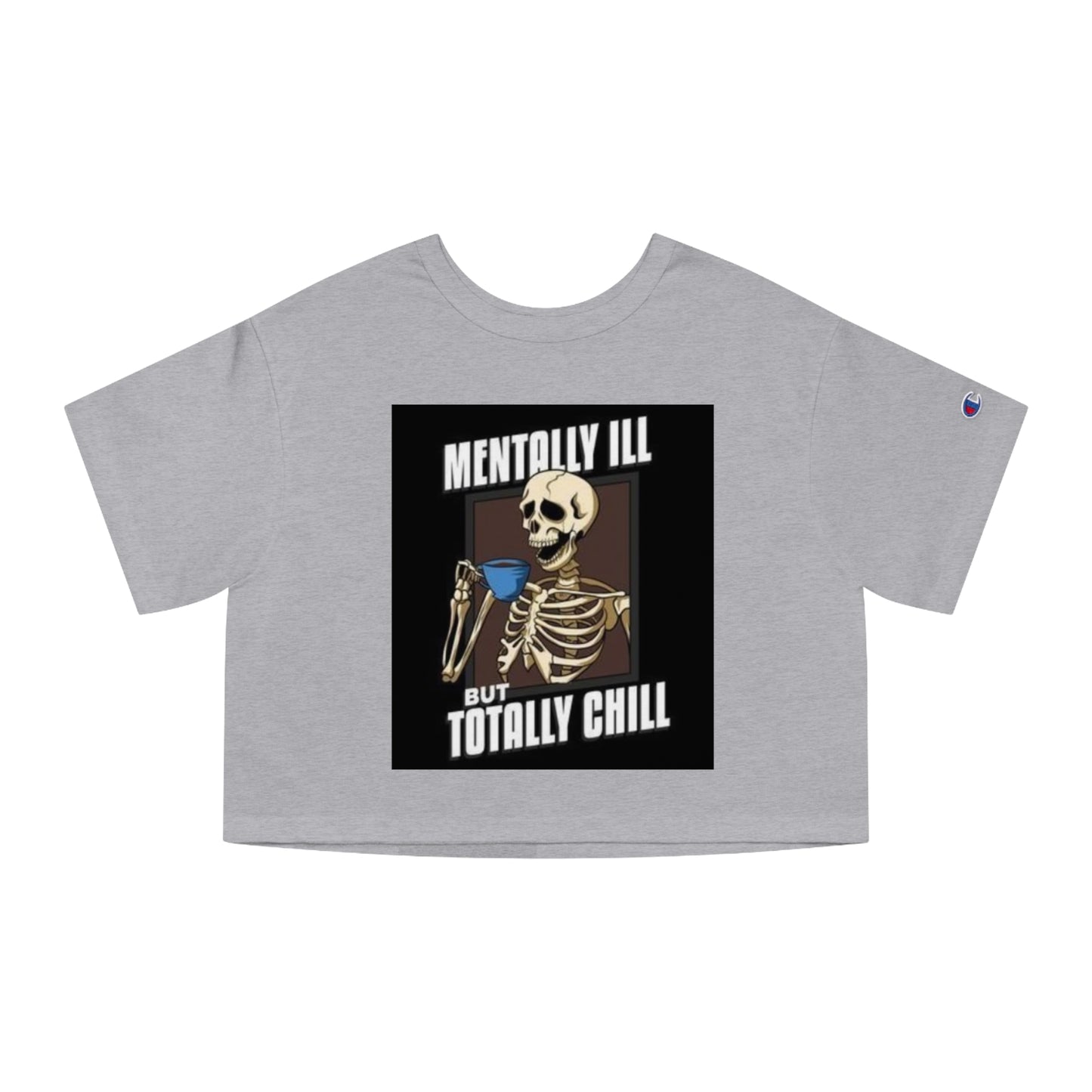 Skeleton Design Cropped T-Shirt