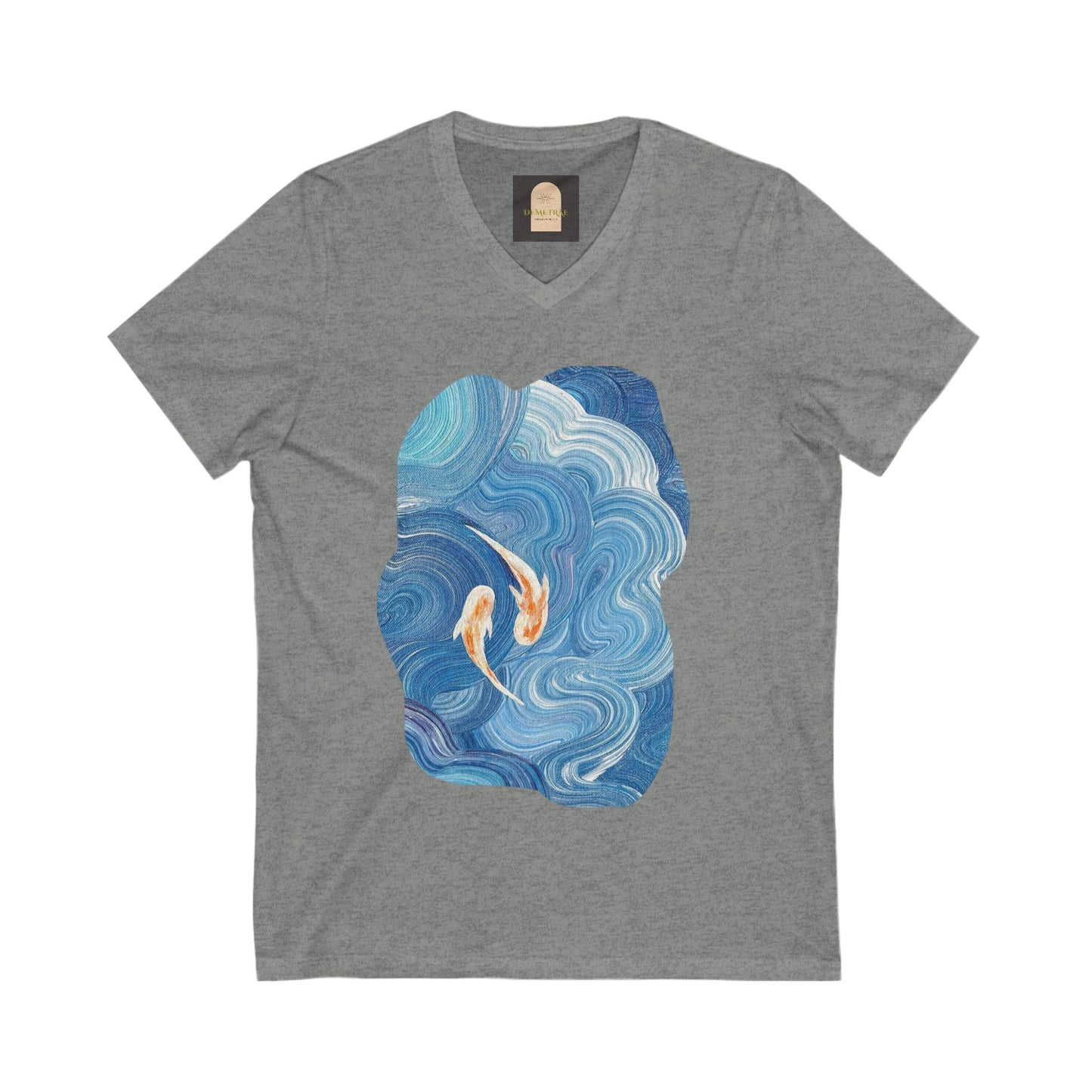 Koi Flow V-Neck Unisex Tee