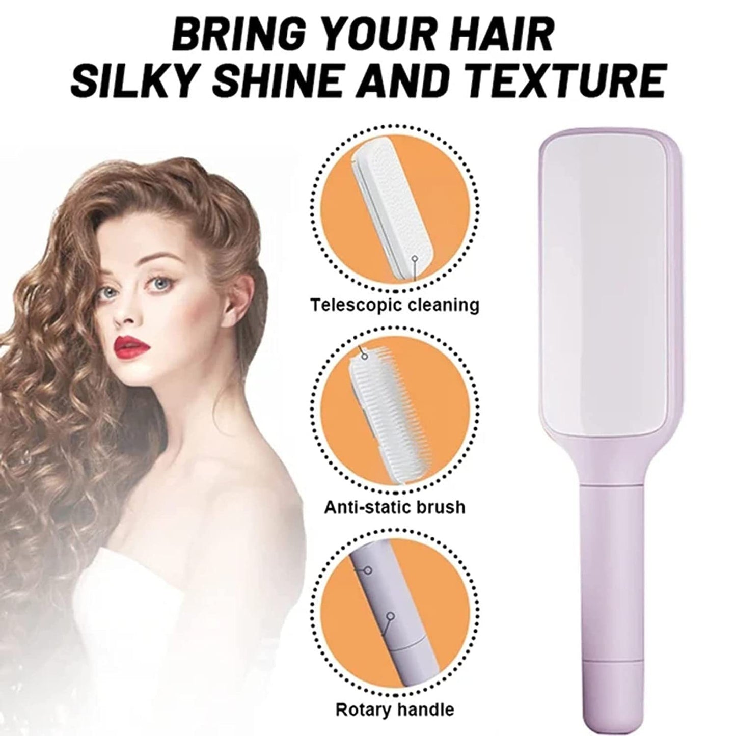 Self-Cleaning Hair Brush – Tangle-Free & Effortless