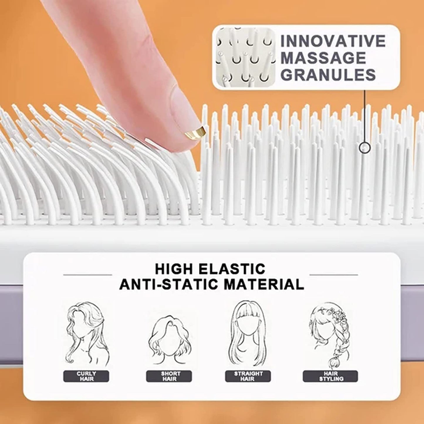 Self-Cleaning Hair Brush – Tangle-Free & Effortless