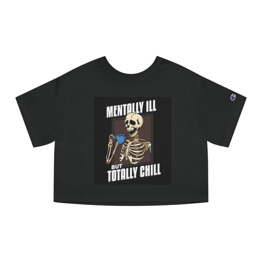 Skeleton Design Cropped T-Shirt