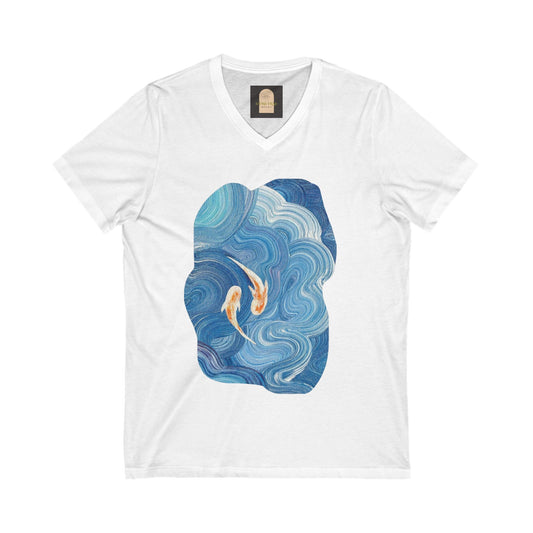 Koi Flow V-Neck Unisex Tee